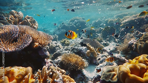 Coral and fish in the red sea