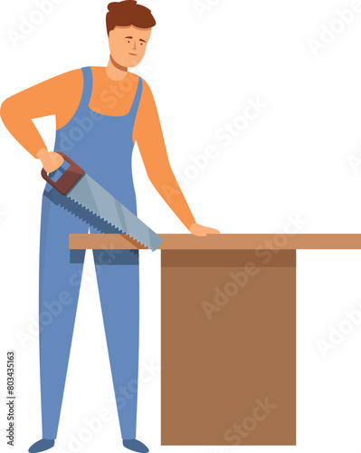 Carpenter assembly desk icon cartoon vector. Home process. Maker fitting
