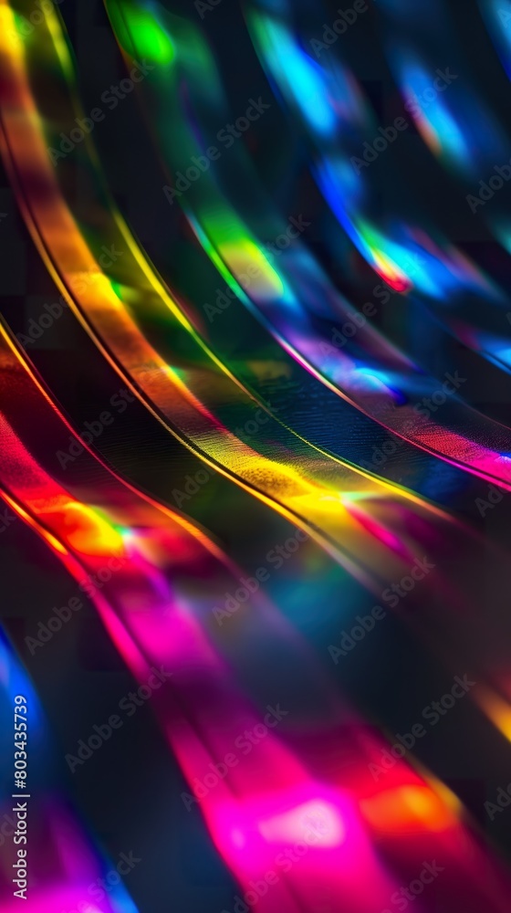 Obraz premium Abstract rainbow color gradient background, soft and smooth curves, light effects, blurry edges, glowing colors