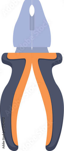 Pliers tool icon cartoon vector. Steel instrument. Worker fixing handle tool