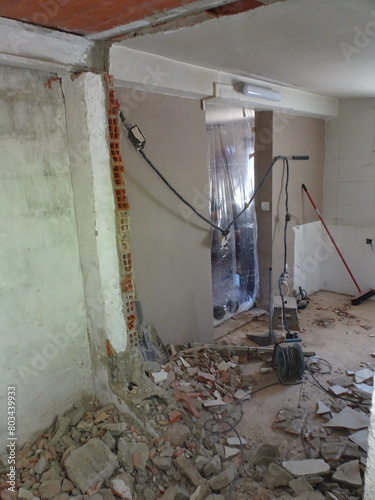 Construction Work of Kitchen Renovation