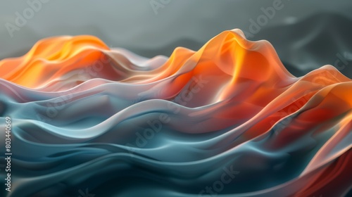 Wallpaper Mural Squishy Material Waves in Lush Colors Torontodigital.ca