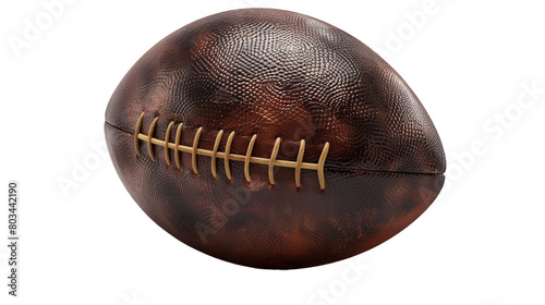 A classic brown football on a transparent background. PNG format, This PNG file, with an isolated cutout object on a transparent background. 