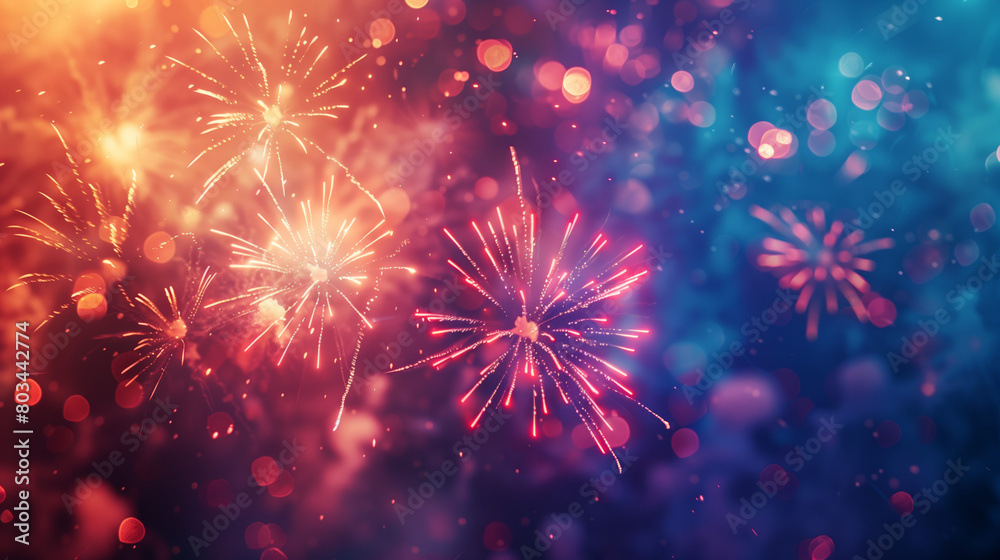 A dazzling fireworks display lighting up the night sky with bursts of color and sparkle. Spectators gaze up in amazement. A dazzling fireworks display lighting up the night sky with bursts of color and sparkle. Spectators gaze up in amazement.