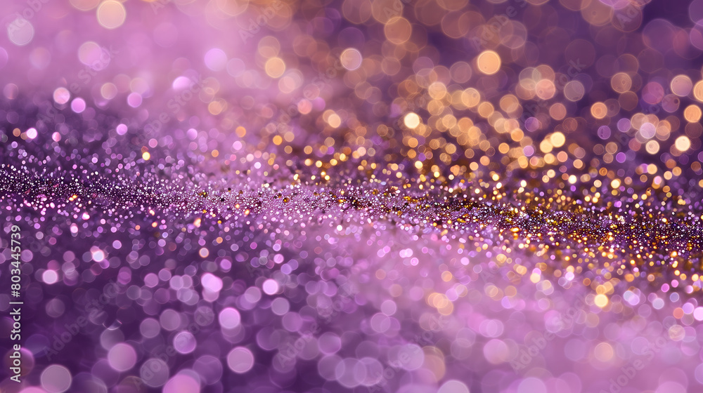Purple and gold glitter background design