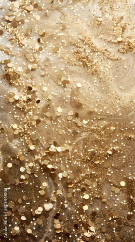 Beige and gold glitter background design