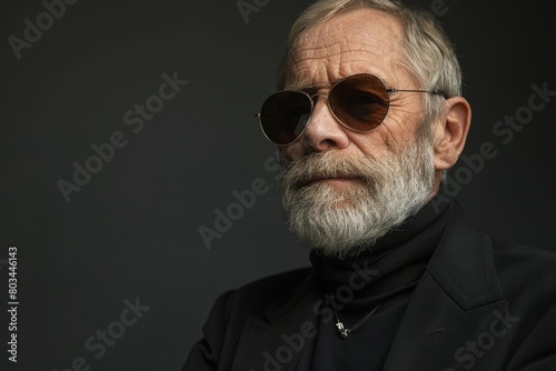 Older Man With Beard Wearing Sunglasses