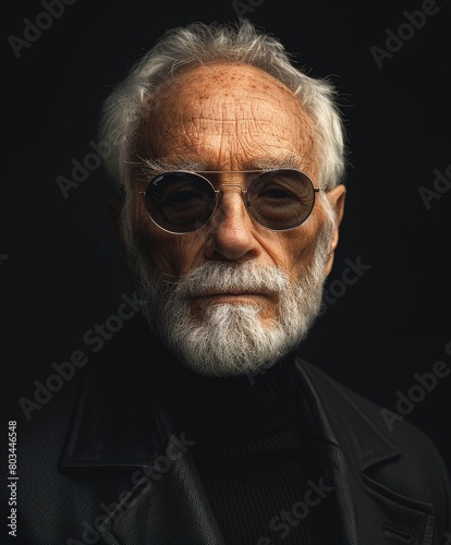 Older Man With White Beard and Glasses