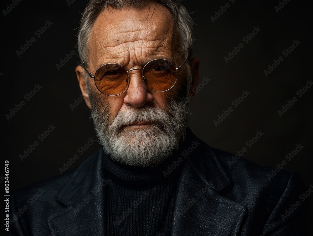 Older Man With Beard and Glasses Older Man With Beard and Glasses