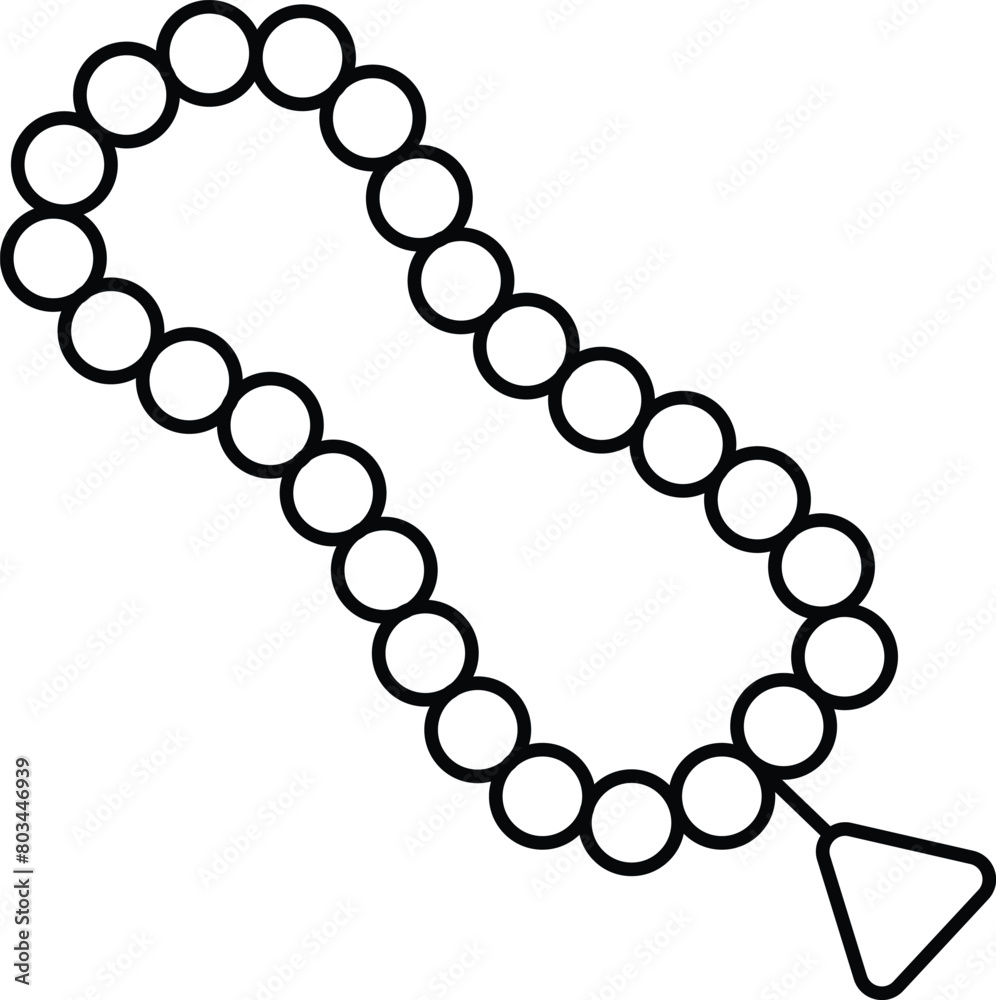 Islamic tasbih line icon. Tasbeeh collection muslim tasbih for glorify, dua, islamic beads, prayer beads, ramadan simple seamless vector pattern isolated on white background. Islamic tasbih line icon. Tasbeeh collection muslim tasbih for glorify, dua, islamic beads, prayer beads, ramadan simple seamless vector pattern isolated on white background.