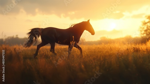 Horse Shadow Moving  Sunlight Filtering Through  Nature s Beauty