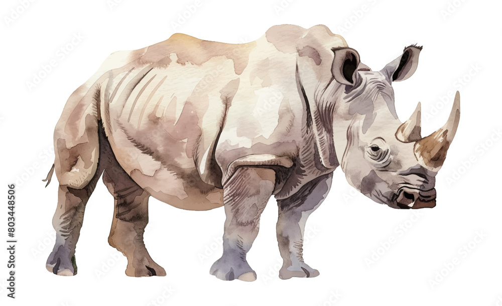 Obraz premium rhino watercolor digital painting good quality