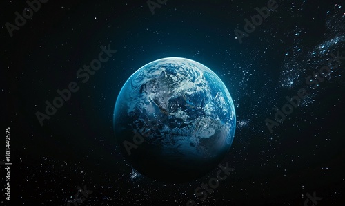 a blue planet in space © John