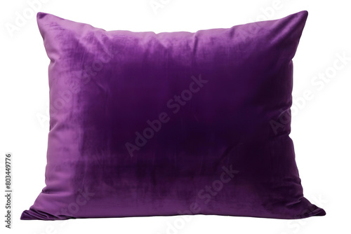 A purple pillow with a white background, transparent background