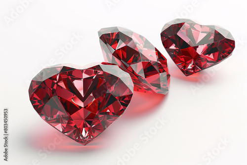 a group of red gemstones photo
