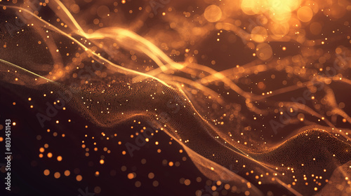 Dense Golden Dust Creating Dynamic Waves in the Night