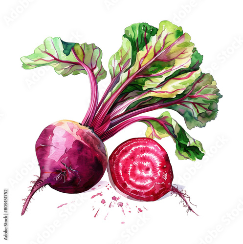 beet root watercolor digital painting good quality