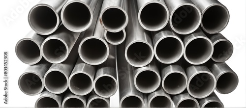 Steel cylinder pipe. Chrome metal pipes for industry and construction