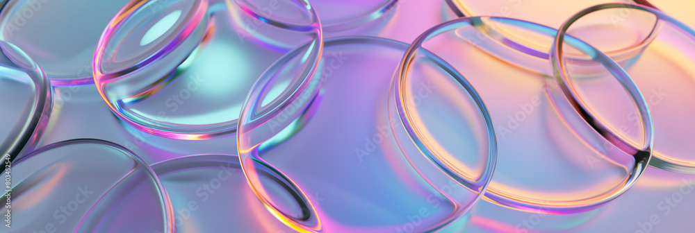 Spectrum of Translucent Rings in Pastel Tones