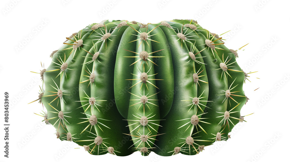 A green cactus plant with small spikes on a transparent background. PNG ...
