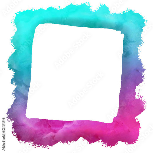 pink and blue watercolor frame - modern vector graphic resource - ideal for greeting cards, presentations, canva, photography, scrapbooking, cricut, sublimation, stickers, tags
