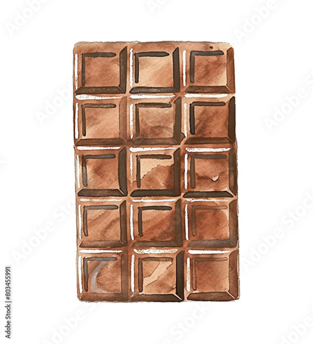 chocolate bar watercolor digital painting good quality