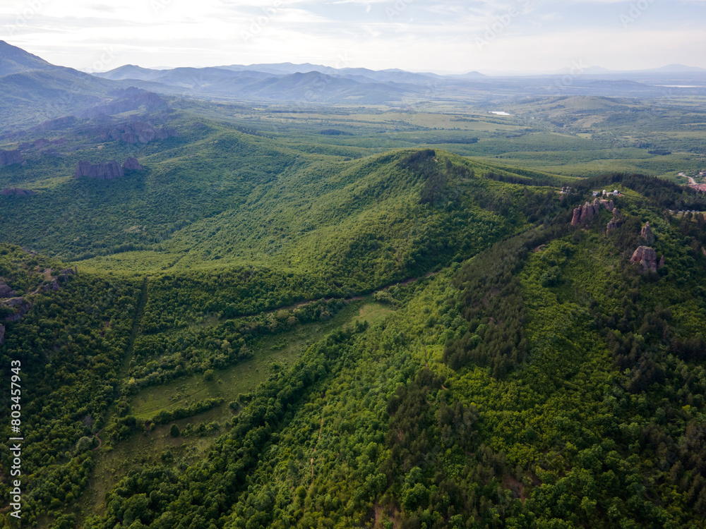 Naklejka premium Aerial view of Belogradchik Rocks, Bulgaria