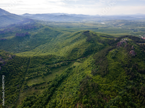 Aerial view of Belogradchik Rocks  Bulgaria