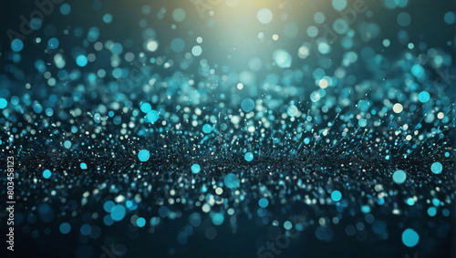 Turquoise Technology Particle Abstract Background