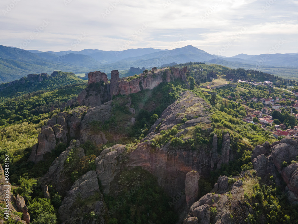 Aerial view of Belogradchik Rocks, Bulgaria