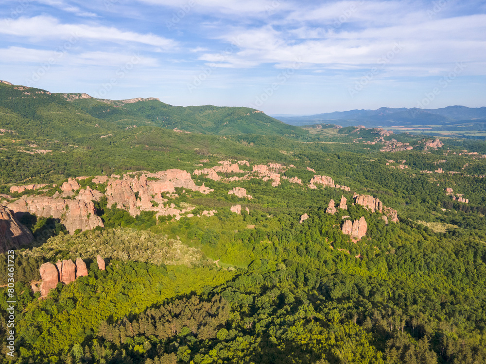 Obraz premium Aerial view of Belogradchik Rocks, Bulgaria