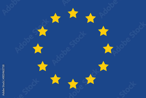 EU Flag of Europe vector, European Union national flag natural color, European Union flag original size and colors illustration, 2013 logo of the Council of Europe
