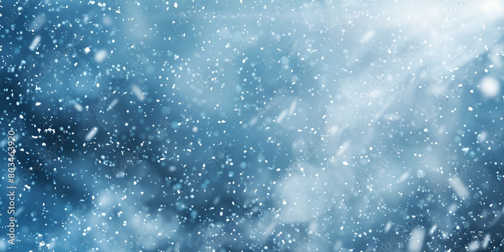 snow falling on a blue background with white clouds and snowflakes snow falling on a blue background with white clouds and snowflakes