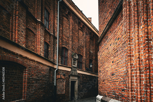 Medieval narrow street in the ancient city	 photo