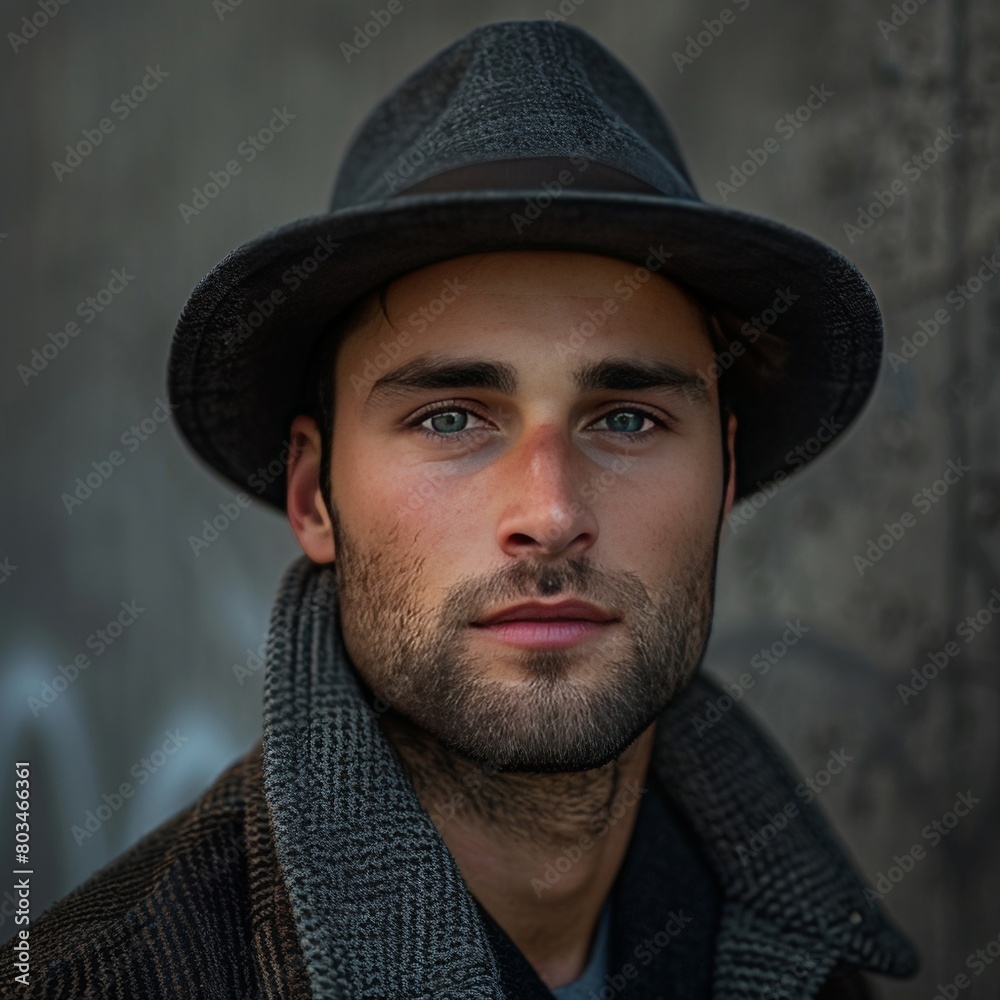 Young men men portrait adult background person style hat , high resolution Young men men portrait adult background person style hat , high resolution