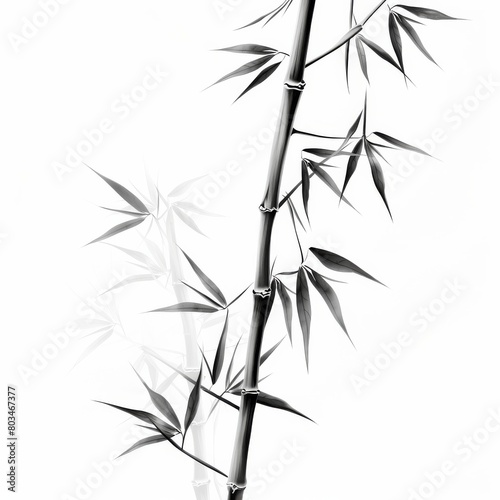 Monochrome Bamboo Plant