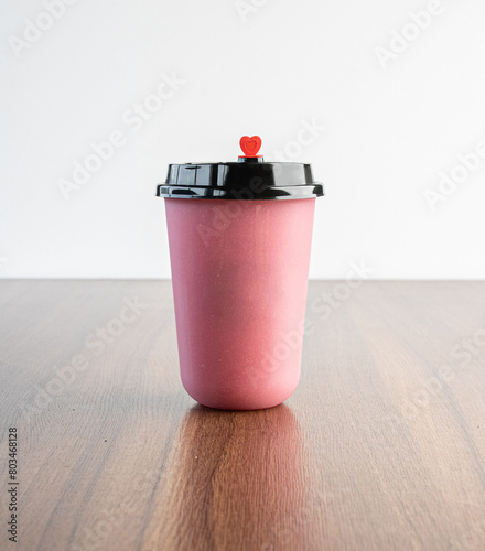 A glass of strawberry smoothie