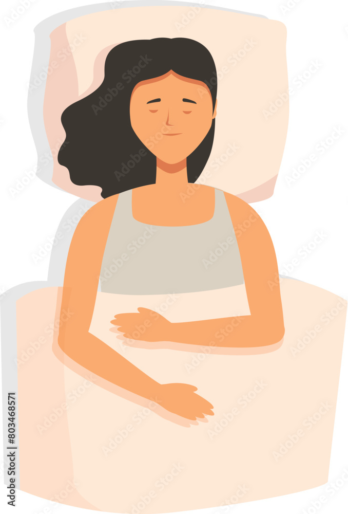 Resting female icon cartoon vector. Room resting sleep. Comfortable cozy room Resting female icon cartoon vector. Room resting sleep. Comfortable cozy room