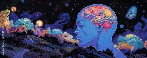 Comics of Witness the machinery of  sleep a finelytuned system orchestrating the cycles of rest and dreaming.