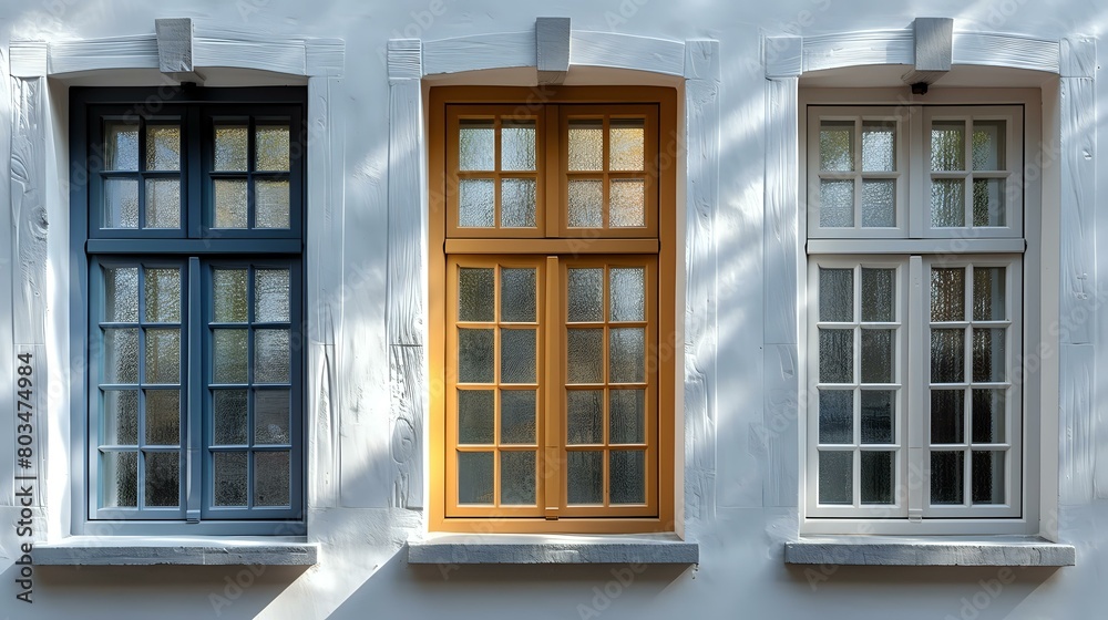 Visual Harmony: Triptych of Windows in Balanced Composition
