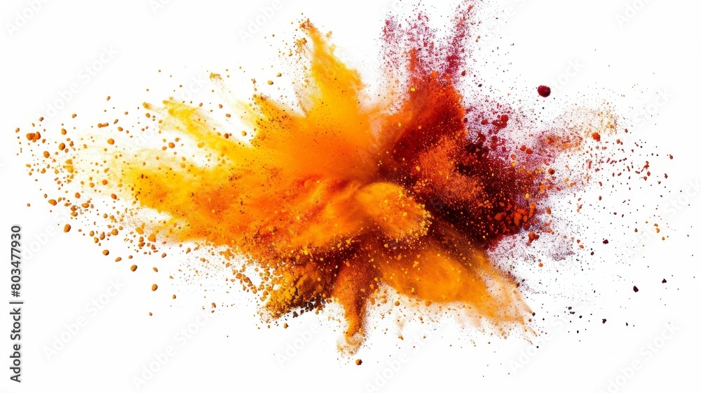 Dynamic explosion of orange and brown hues, ideal for vibrant backgrounds.