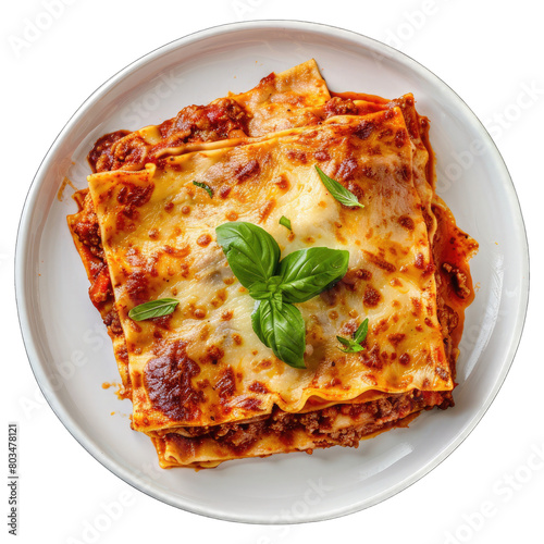plate of lasagne photo