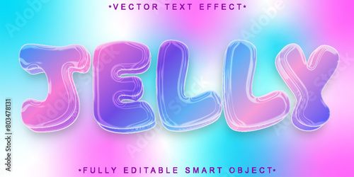 Shiny Colorful Sweet Jelly Vector Fully Editable Smart Object Text Effect