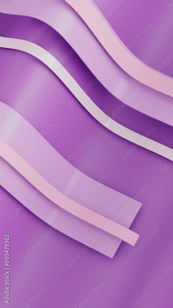3D abstract pastel ribbons or lines against a vertical color background. 3d rendering illustration not AI 3D abstract pastel ribbons or lines against a vertical color background. 3d rendering illustration not AI