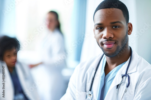 Portrait of a medical worker in a hospital