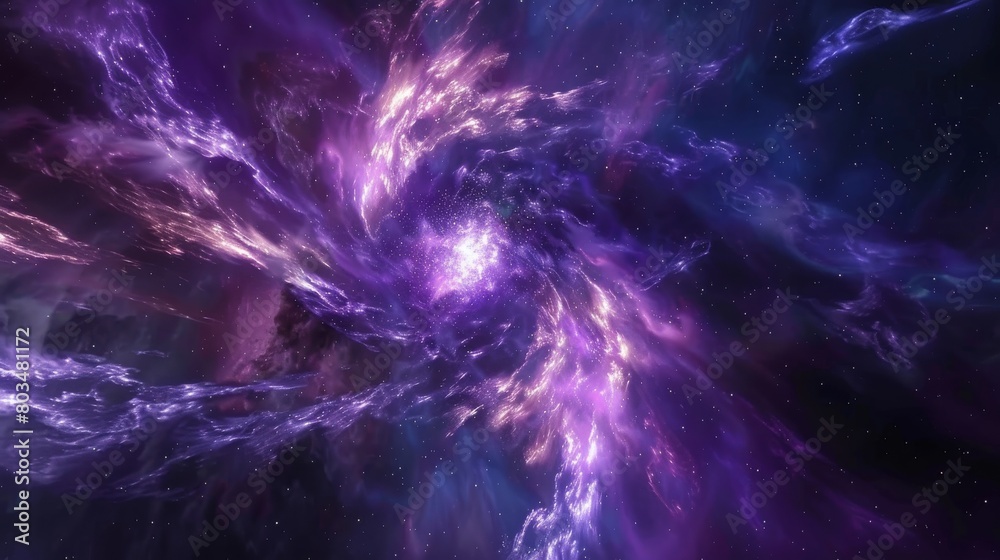 Capturing the explosive power of a purple nebula in deep space, exuding a sense of wonder and the vastness of the universe Capturing the explosive power of a purple nebula in deep space, exuding a sense of wonder and the vastness of the universe