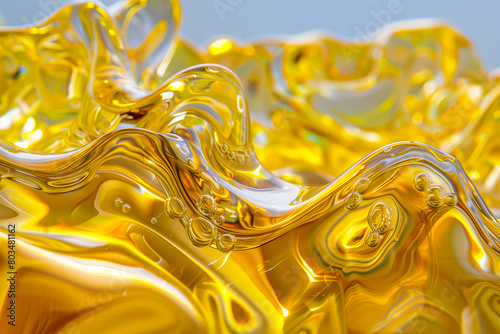 Abstract of sunlight passed through piece of rosin