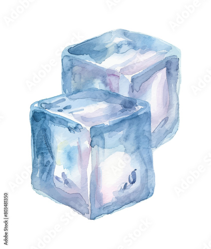 ice cube watercolor digital painting good quality