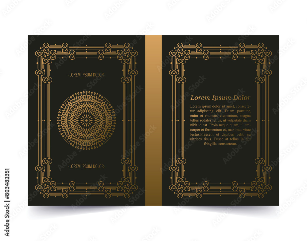 Fototapeta premium Premium ornamental book cover design