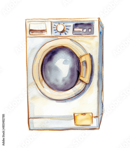 washing machine watercolor digital painting good quality